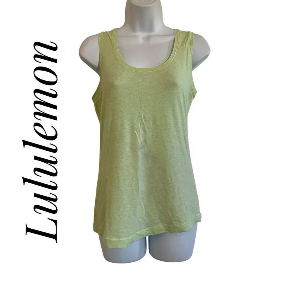 Lululemon Size 4-6 Pima Cotton Tank Top Lemon Lime